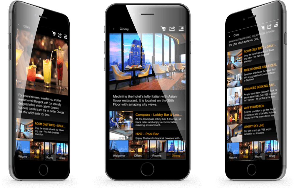 Compass Hospitality mobile app for iPhone and Android